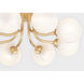 Onyx 8 Light 25 inch Vintage Gold Leaf Semi Flush Mount Ceiling Light