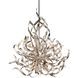 Graffiti 6 Light 26 inch Silver Leaf and Stainless Steel Chandelier Ceiling Light