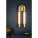 Zeme LED 6.5 inch Vintage Polished Brass ADA Wall Sconce Wall Light