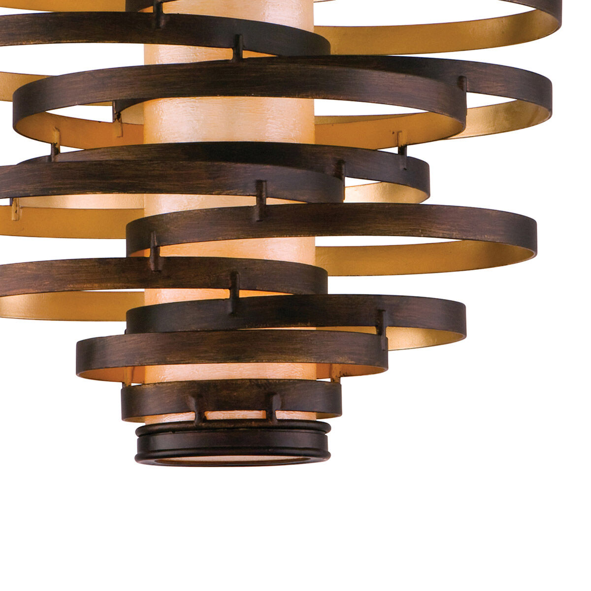 Vertigo 3 Light 23 inch Bronze / Gold Leaf Pendant Ceiling Light