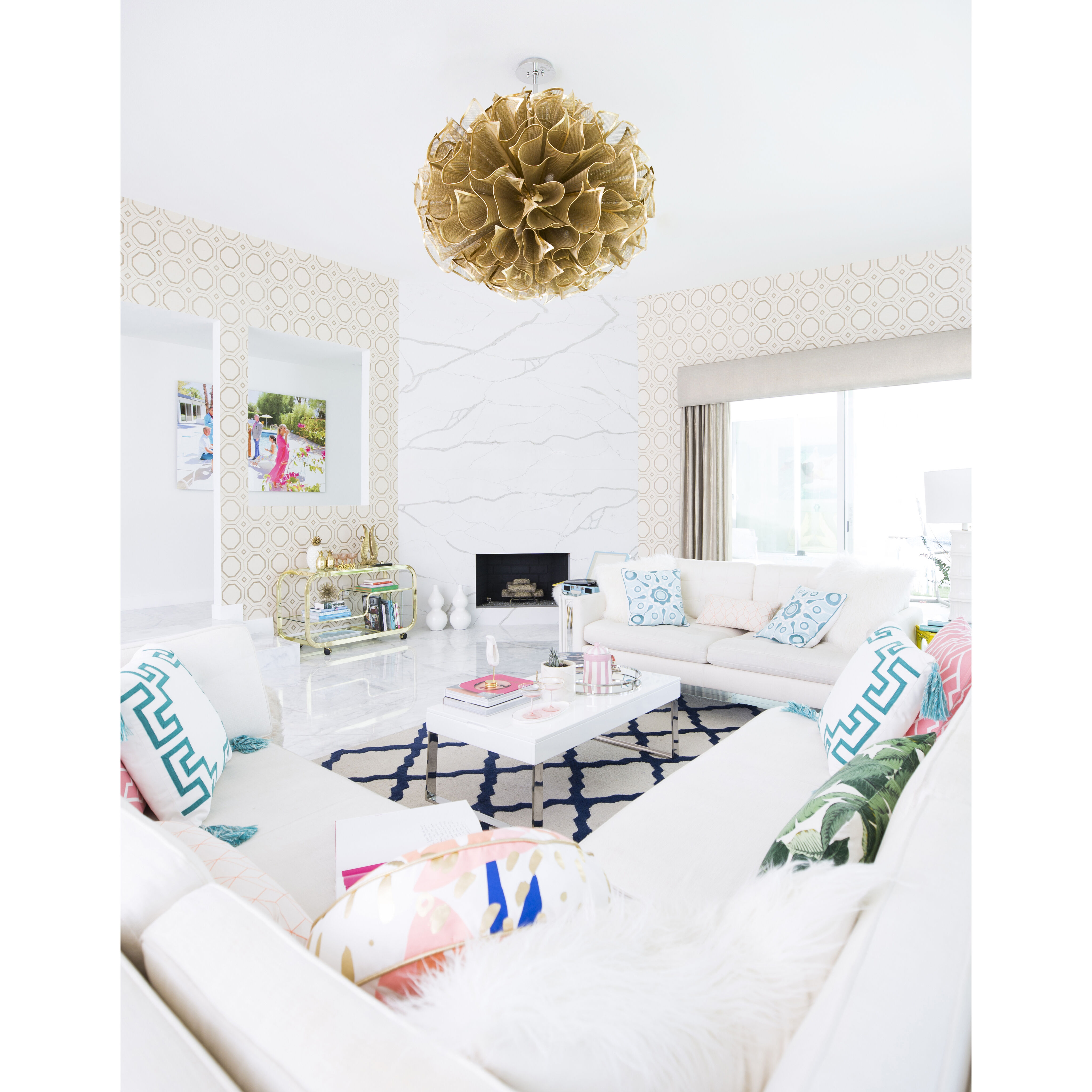 Pulse 20 Light 45 inch Gold Leaf Pendant Ceiling Light