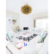 Pulse 20 Light 45 inch Gold Leaf Pendant Ceiling Light