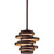 Vertigo 1 Light 9 inch Bronze / Gold Leaf Mini-Pendant Ceiling Light 