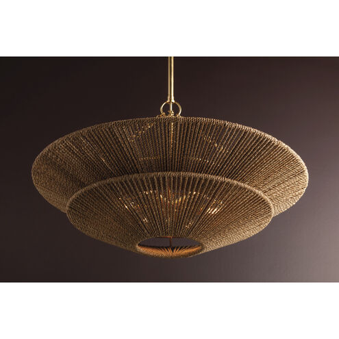 Tropea 6 Light 30 inch Gold Leaf Pendant Ceiling Light