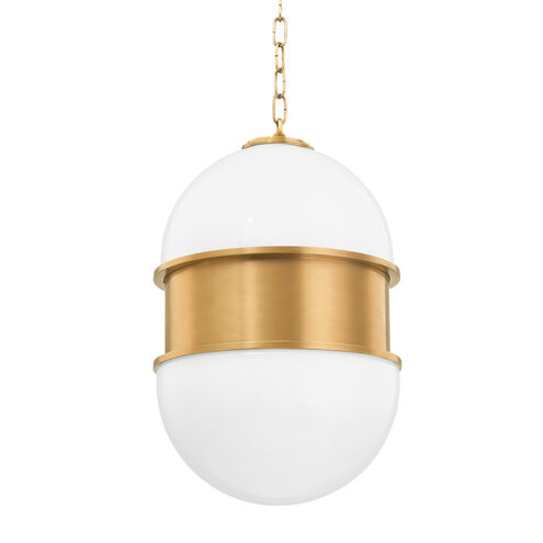 Broomley 2 Light 14 inch Vintage Brass Pendant Ceiling Light