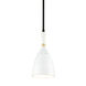 Utopia LED 6 inch Satin Black and Polished Brass Pendant Ceiling Light 