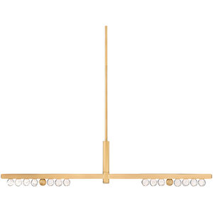Annecy LED 50.5 inch Vintage Brass Linear Ceiling Light
