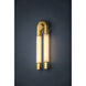 Zeme LED 6.5 inch Vintage Polished Brass ADA Wall Sconce Wall Light