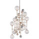 Majorette 12 Light 24.75 inch Silver Leaf/Polished Chrome Chandelier Ceiling Light