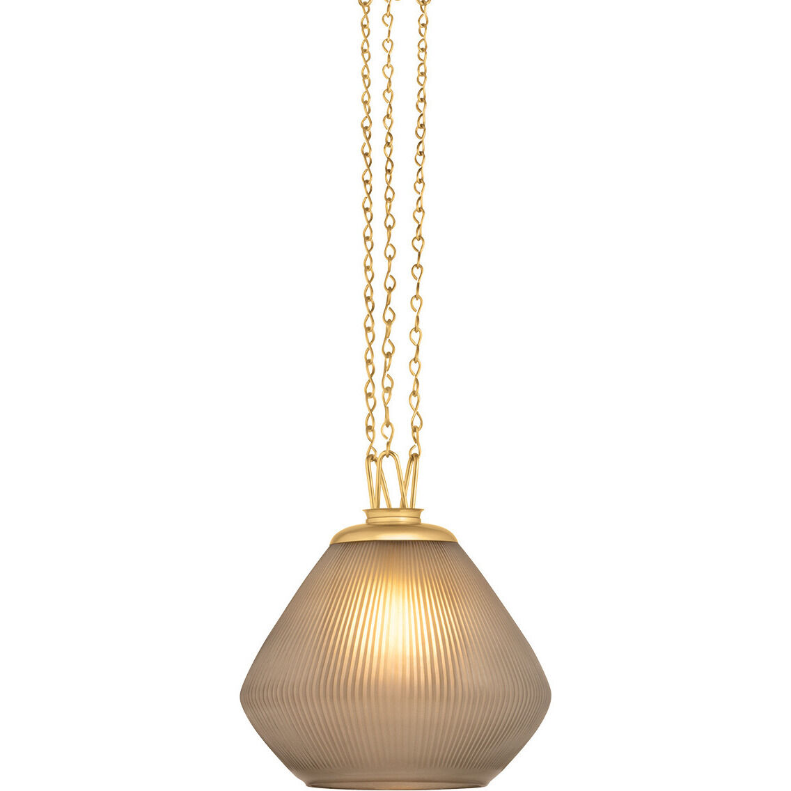 Saint Tropez 1 Light 14 inch Vintage Brass Pendant Ceiling Light