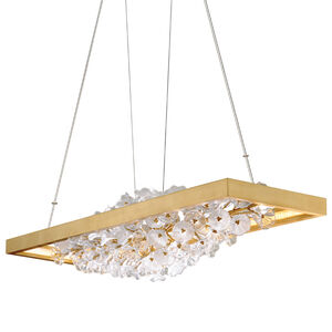 Jasmine LED 60 inch Gold Leaf Linear Pendant Ceiling Light