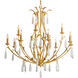 Prosecco 12 Light 46.25 inch Gold Leaf Chandelier Ceiling Light