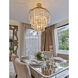 Dolce 12 Light 25 inch Champagne Leaf Pendant Ceiling Light in 9, 28.00