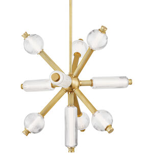 Atom LED 36 inch Vintage Brass Chandelier Ceiling Light