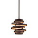 Vertigo 1 Light 9.5 inch Bronze Leaf and Gold Leaf Pendant Ceiling Light