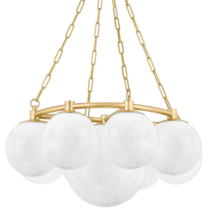Thornwood 9 Light 29.25 inch Aged Brass Chandelier Ceiling Light