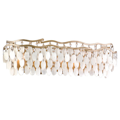 Dolce 5 Light 27.75 inch Champagne Leaf Bath Wall Light in 13