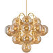 Cronus 21 Light 44.5 inch Vintage Polished Brass Chandelier Ceiling Light