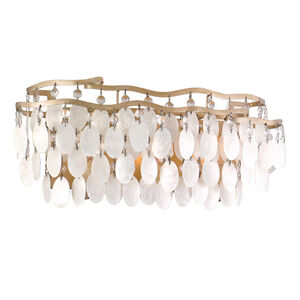 Dolce 3 Light 18.5 inch Champagne Leaf Bath Wall Light in 11