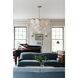 Serenity 1 Light 40 inch Gold Leaf and Polished Stainless Chandelier Ceiling Light