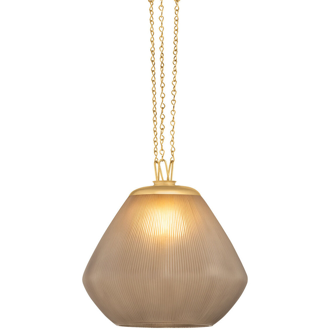 Saint Tropez 1 Light 19 inch Vintage Brass Pendant Ceiling Light
