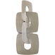 Trentino Wall Sconce Wall Light in Stria Silver Leaf