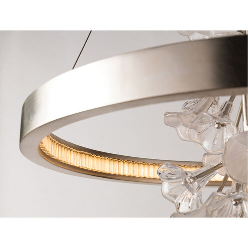 Jasmine LED 36 inch Silver Leaf Pendant Ceiling Light
