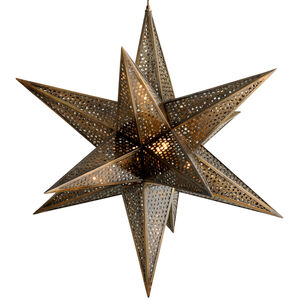 Star Of The East 5 Light 40 inch Old World Bronze Chandelier Ceiling Light