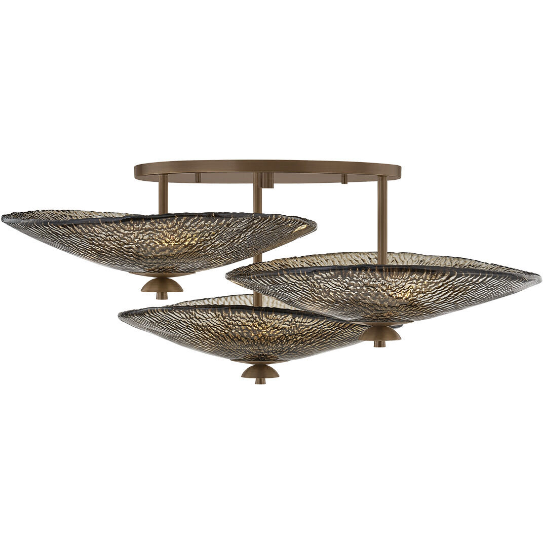 Alba 9 Light 36.25 inch Old World Brass Semi Flush Ceiling Light