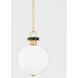 Haru 1 Light 14 inch Vintage Brass Pendant Ceiling Light