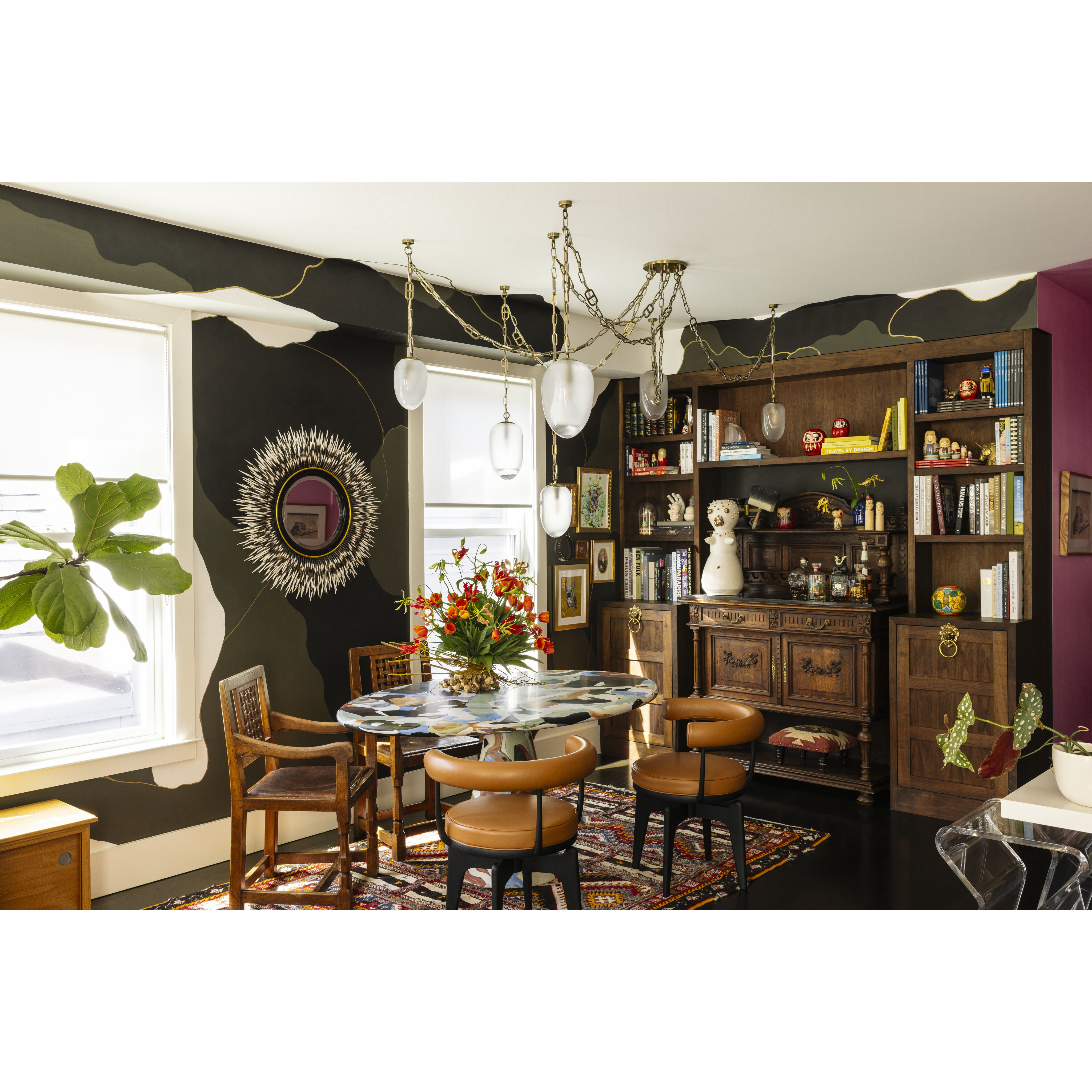 Daith 6 Light 61.25 inch Vintage Brass Chandelier Ceiling Light