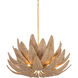 Varanasi 14 Light 30 inch Vintage Gold Leaf Chandelier Ceiling Light