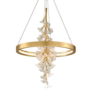 Jasmine LED 28 inch Gold Leaf Pendant Ceiling Light