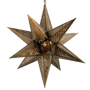 Star Of The East 3 Light 30 inch Old World Bronze Chandelier Ceiling Light
