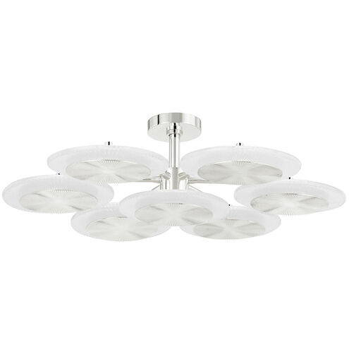 Topaz LED 38 inch Polished Nickel Chandelier Ceiling Light