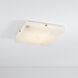 Gypsum LED 15 inch Vintage Brass Flush Mount Ceiling Light