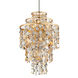Ambrosia 24 inch Gold and Silver Leaf Pendant Ceiling Light