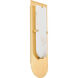 Alexandrite LED 6.25 inch Vintage Gold Leaf ADA Wall Sconce Wall Light