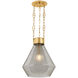 Tragus 1 Light 19 inch Vintage Brass Pendant Ceiling Light