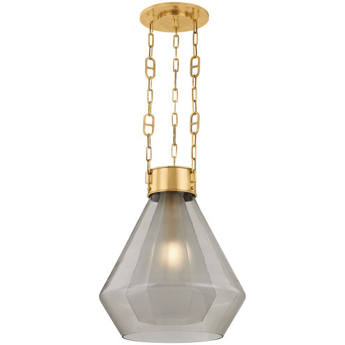 Tragus 1 Light 19 inch Vintage Brass Pendant Ceiling Light