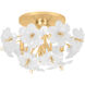 Hygea 4 Light 20 inch Gold Leaf Flush Mount Ceiling Light