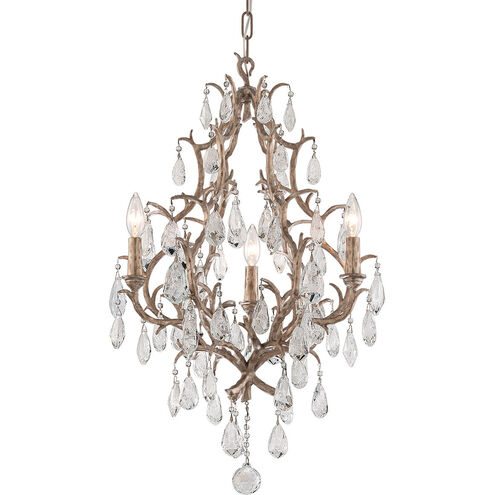 Amadeus 3 Light 20 inch Stria Gold Leaf Chandelier Ceiling Light