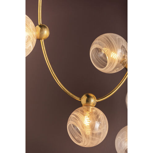 Astraia 9 Light 66.75 inch Vintage Brass Chandelier Ceiling Light