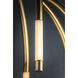 Zeme LED 47.75 inch Vintage Polished Brass Chandelier Ceiling Light