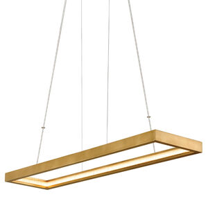 Jasmine LED 60 inch Gold Leaf Linear Pendant Ceiling Light