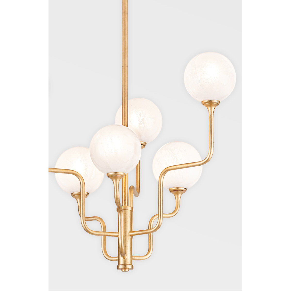 Onyx 6 Light 28 inch Vintage Gold Leaf Chandelier Ceiling Light