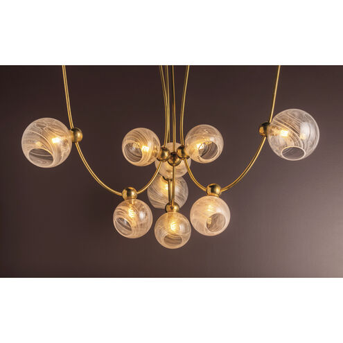 Astraia 9 Light 66.75 inch Vintage Brass Chandelier Ceiling Light