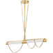 Lariat LED 48.75 inch Vintage Brass Linear Pendant Ceiling Light
