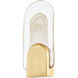 Morganite LED 7 inch Vintage Brass ADA Wall Sconce Wall Light