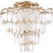 Dolce 4 Light 16 inch Champagne Leaf Semi Flush Ceiling Light